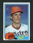 Nolan Ryan Houston Astros Hall of Fame Pitcher 1981 Topps MLB Baseball Card #240