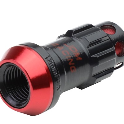 20Pcs Red Aluminum 22mm x 45mm M12x1.5 Close-End Rim Lug+Lock Nuts