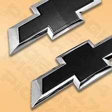 For Silverado 1500 2500HD 3500HD Black Front & Tailgate Bowtie Emblm 23303574