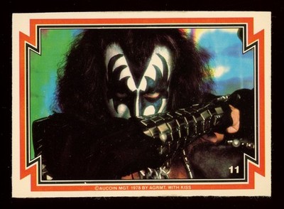 1978 Donruss Kiss 1st Series, Card #11 Gene Simmons, Pack Fresh NM