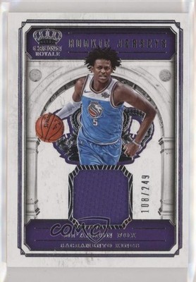 2017-18 Panini Crown Royale Rookie Jerseys 108/249 De'Aaron Fox #RJ-10 RC 5w7