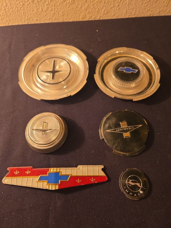 Used Vintage Chevrolet Emblems Lot Of 6