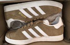 adidas Gazelle Unisex Kids Athletic Sneaker Brown White Suede US 4 JR6284