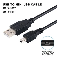 2/3M USB To Mini USB Data Sync Charger Charging Cable Cord For Dash Cam