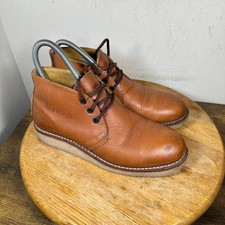Red Wing Shoes 595 Brown Leather Chukka Work Boots Mens Size 6 D Made in USA