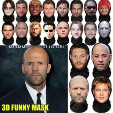 Realistic 3D Face for Men Women Cosplay Mask Full Face Hip Hop Balaclava Hood