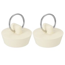 2Pcs for 1-1/8" to 1-1/4" Tub Drain Stopper Rubber Bath Tub Sink with Pull Ring