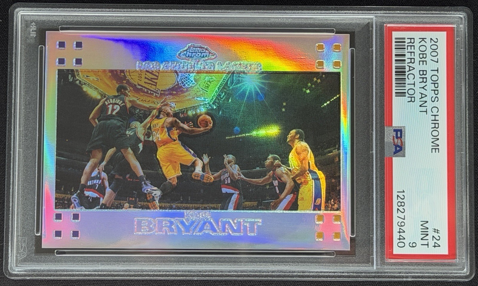 Kobe Bryant  2007 Topps Chrome #24 Refractor /999 PSA 9