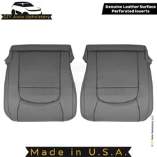 2008-2021 For Toyota Land Cruiser Genuine Leather Perf. Bottom Covers Dark Gray