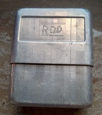 Park Sherman Co. Springfield IL 1930-1960 Vintage Aluminum Cigarette Case "Rod"