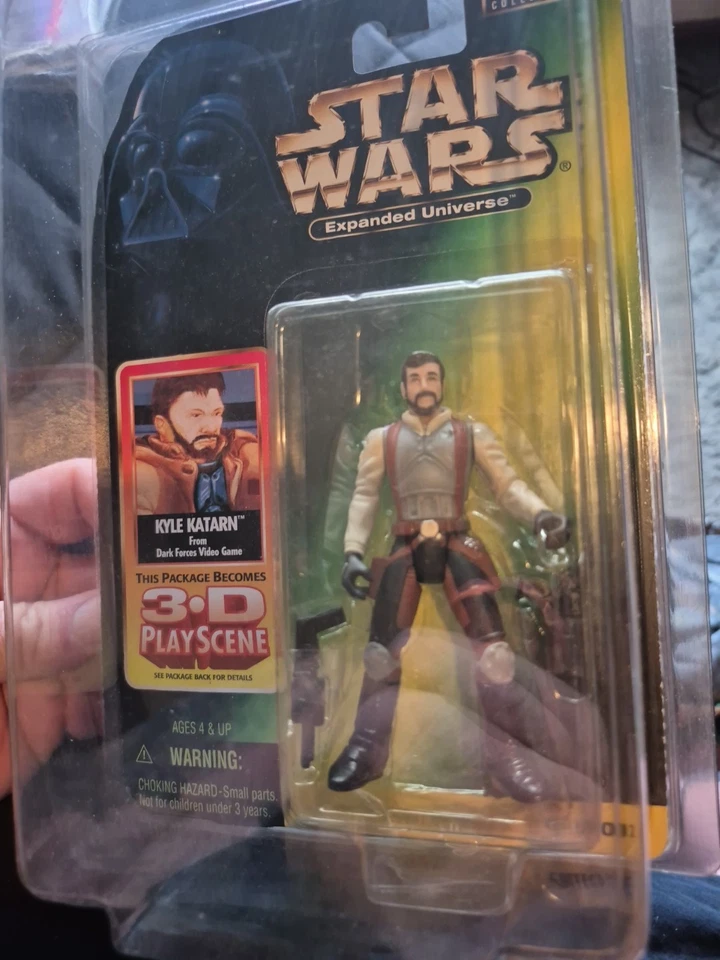 Figura de acción Hasbro Star Wars Expanded Universe Kyle Katarn 1998 escena de juego en 3D Foto 2 de 4