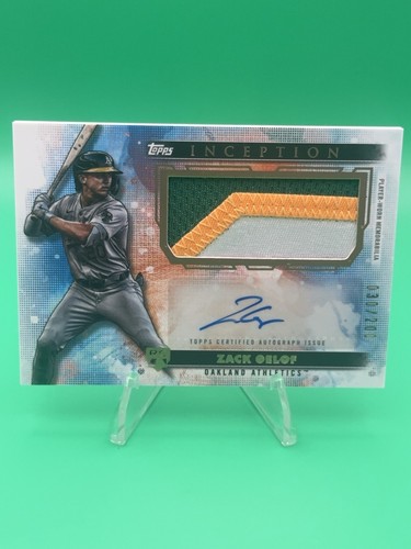 Topps Inception Baseball 2024 Topps Inception Baseball Zack Gelof Jumbo Patch Auto RC Oakland ...