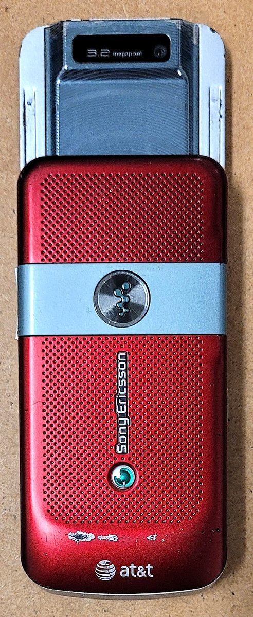 Sony Ericsson Walkman W760a - Red & Silver ( AT&T ) Rare Cellular