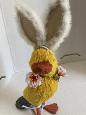 F.A.O. Schwarz Straw Duck Easter Bunny Decor Figure