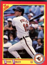 1990 Score Steve Finley #339 RC Rookie Baltimore Orioles MLB Baseball Card CF. rookie card picture