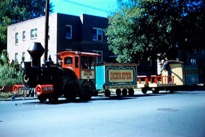 Schaefer Beer Train Hudson-Fulton Parade Float, New York: 1950's 35mm Slide
