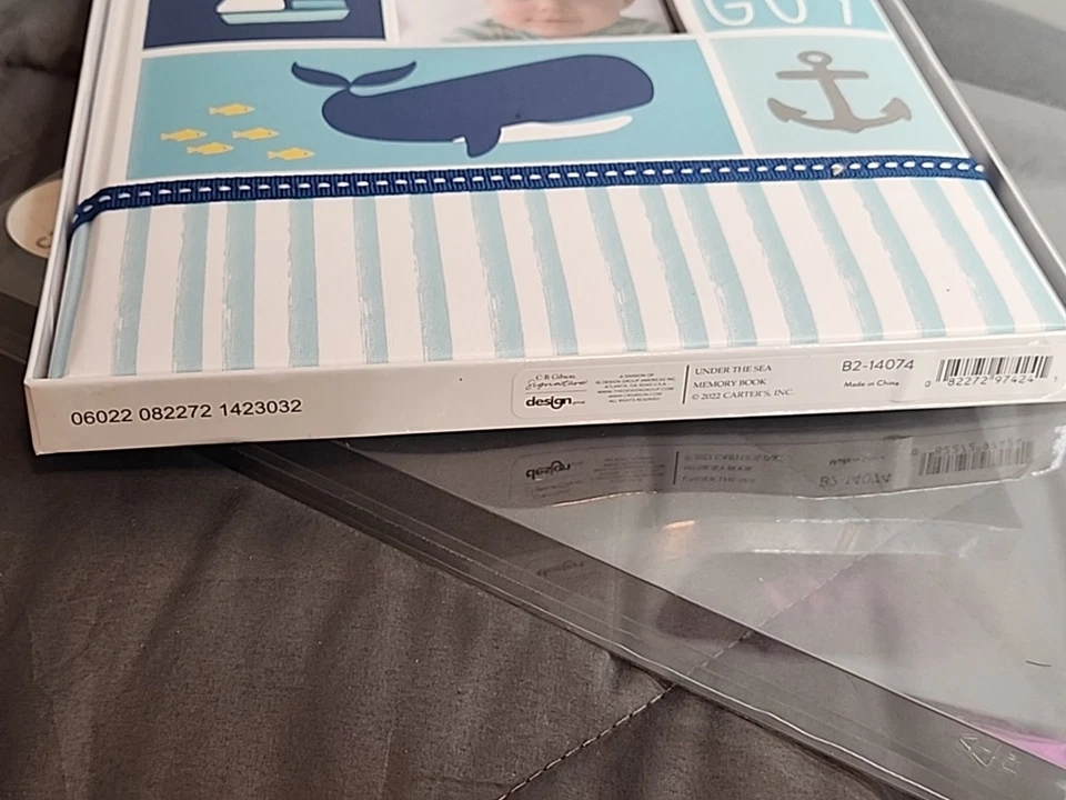 Libro bebé Carters Handsome Little Guy nuevo en paquete tema náutico 12x9 Foto 3 de 4