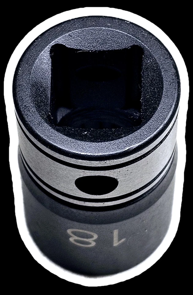 Juego de enchufes de impacto gris neumático 1/2" Dr (10-27) mm estándar/profundo dúo 12 Pt Foto 3 de 3