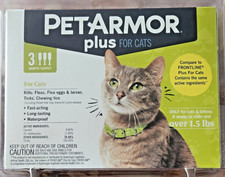 PETARMOR Plus for Cats Over 1.5 lbs, Flea  Tick Prevention for Cats 3 Dose Pack