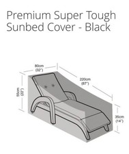 Image of Sunbed Cover Black. Garland Premium Super Tough. Brand New.
