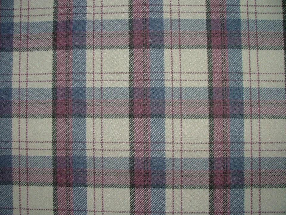 15 Metres Lana Bilberry Wool Look Woven Check Fabric Curtain Upholstery Cushion - Image 3 of 4