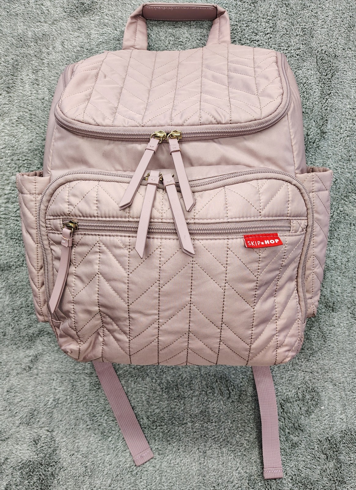 Skip Hop Forma Diaper Backpack Tote Bag Mauve Purple Pink NI