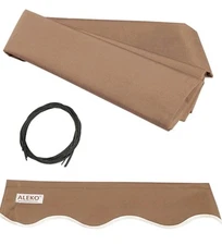 ALEKO FAB12X10SAND31 Awning Fabric Replacement 12x10 Ft for Retractable Awnin...