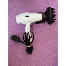 INGLAM Professional 1875 Watt  Hair Dryer White w/Diffuser & Nozzle Model HD1861
