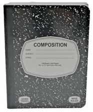 Composition Notebook Wide Ruled 100 Sheets 9.75x7.5 in Sewn Pages   6 Pack