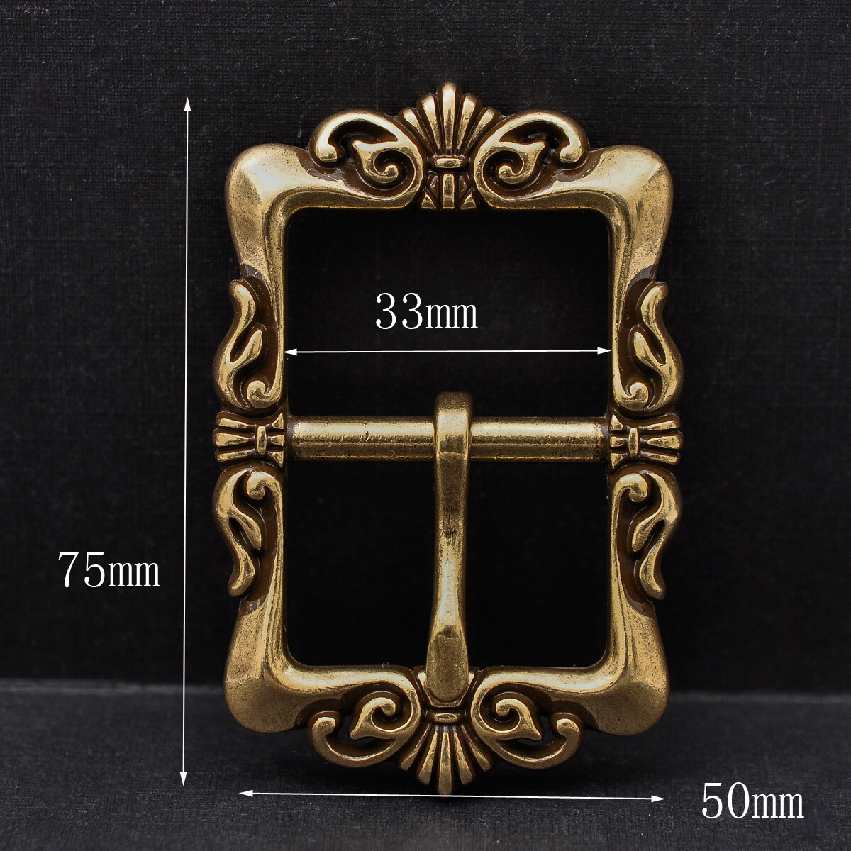 Pin de flores de latón retro celta vintage barra central hágalo usted mismo hebilla de cinturón ajuste correa de 33 mm