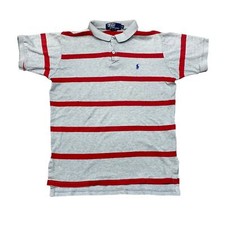 Vintage Polo Ralph Lauren Made in USA Stripe Polo Women's Medium Preppy