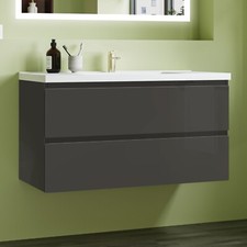 Badmöbel 50 60 80 100 120cm Waschtisch mit/ohne Unterschrank Badezimmermöbel UV