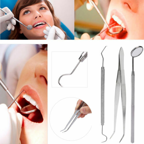 Buy 3pcs Stainless Steel Dental Tools Kit Double Head Dental Tool Teeth Scraper Dental Probe Set For Personal And Professional Use W5323 140526693