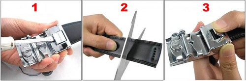 QHA Mens Ratchet Leather Belts for Jeans Automatic Belt Buckle 35mm Wide Q99A - Picture 36 of 83