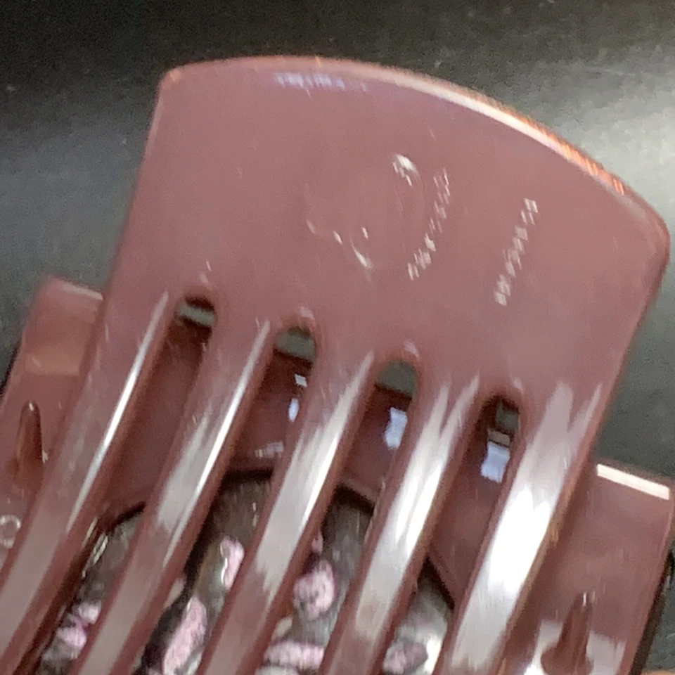 Vintage Artstar Hair Clip Floral purple glass Rhinestone Wedding Prom lotus - Image 4 of 4