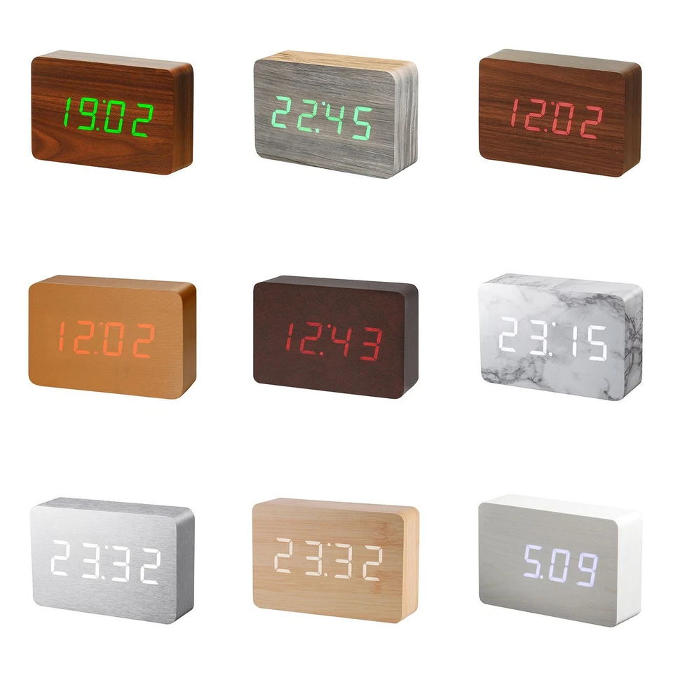 Gingko Sound Activated LED Display Brick Alarm Clock With Automatic Dimmer - Image 2 of 2