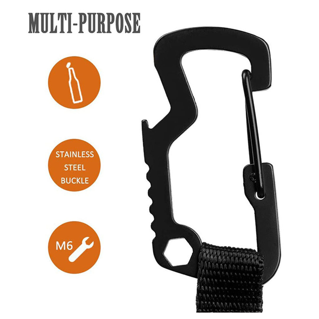 2 X 60cm Reinforced Steel Wire Retractable Key Ring With - Foto 10