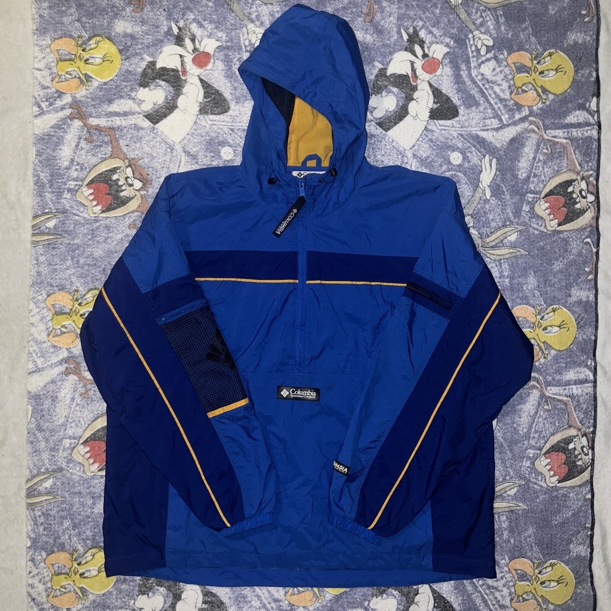 Vintage レア Columbia Anorak Ski Jacket Columbia Jacket Vintage Half Zip Anorak Ski Snow Rain Jacket