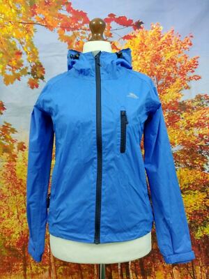 Trespass TP75 Technical Performance blue PU coated Jacket. UK women's size XS