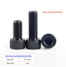 M4 / 4mm Hex Socket Cap Head Allen Screw Bolts,Length 4-150mm,Hight Tensile 12.9
