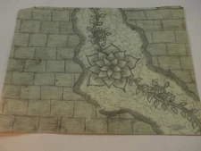 Hand Sketched pencil Drawing Floral Wall by Melissa Gatlin Original Art 8.5 x11"