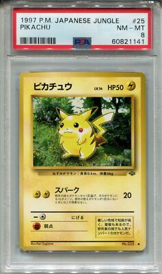 Pokemon Japanese Pocket Monsters Jungle Card #25 Pikachu PSA 8 | eBay