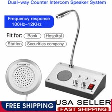 Dual-Way Talk Through Window Glass Counter Intercom For Station Office Bank US