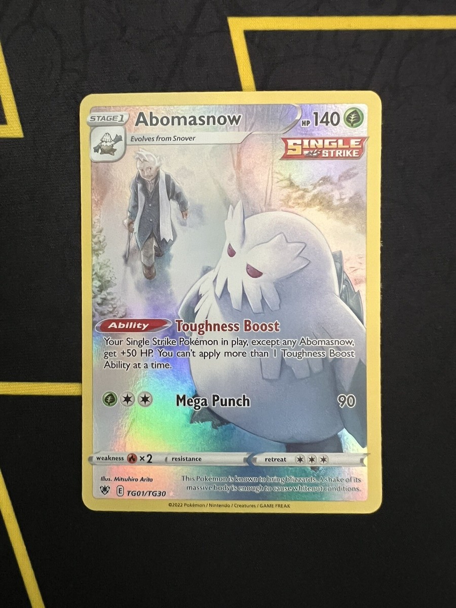 Pokemon Abomasnow TG01/TG30 Foil Card - Astral Radiance Trainer Gallery Full Art - Trading Card Game Collectible
