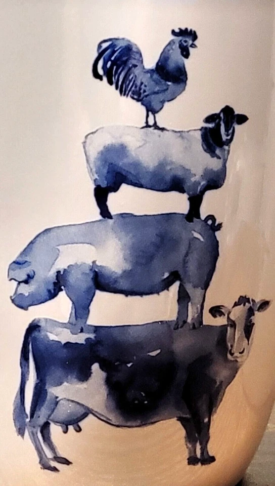 Juego de 3 tazas de café Paula Deen China Country Barnyard Foto 2 de 4