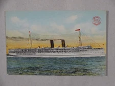 c1924 Los Angeles Steamship Co Postcard SS Yale & Harvard Unposted