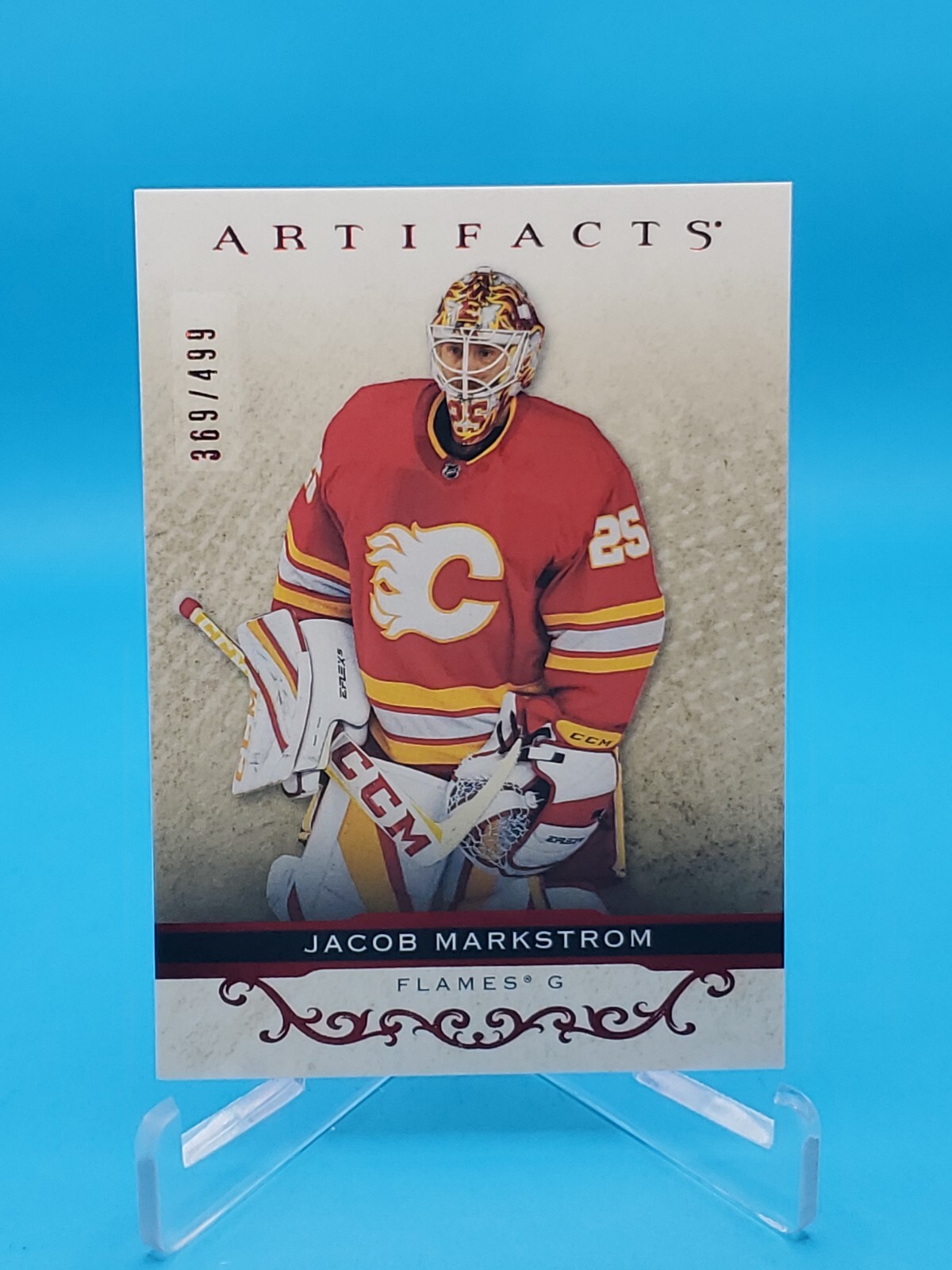 Jacob Markstrom 2021-22 Upper Deck Artifacts #46 Ruby Parallel 369/499 - Flames