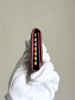 Prada Saffiano Leather Key Case 6 Key Holder - Pink Fuschia