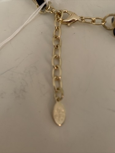 NWOT BROOKS BROTHER GOLD TONE NAVY ENAMEL LINK 20" NECKLACE CS104 - Picture 4 of 4