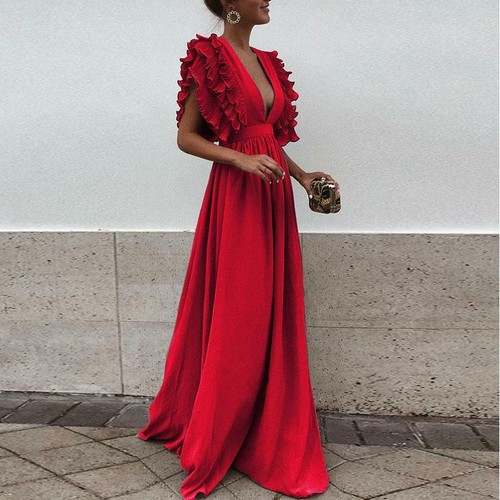 Fashion Women Gown Party Wedding Ball Formal Prom Bridesmaid Evening Long Dress - Picture 8 of 12